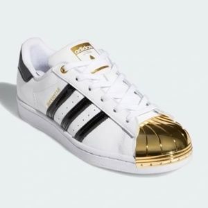 Adidas Originals Superstar Metal Toe White Gold Metallic Sneakers
